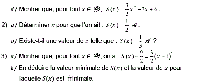 Problèmes du 1er et du second degré: Exercice 115