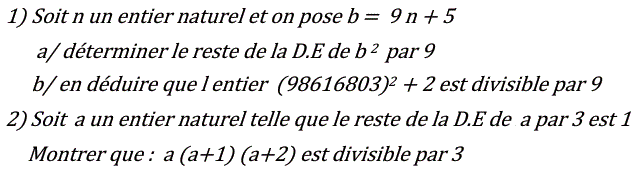 Arithmetique: Exercice 32