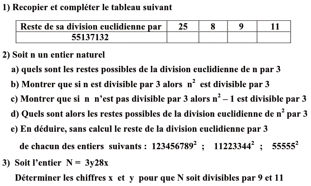 Arithmetique: Exercice 45