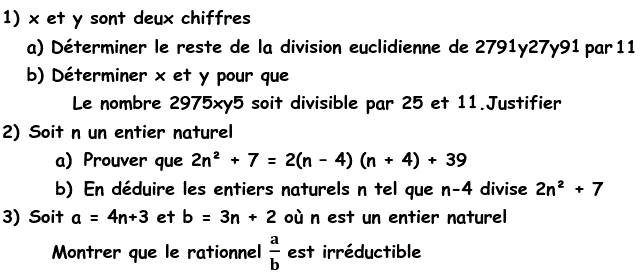 Arithmetique: Exercice 44