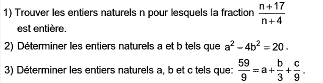 Arithmetique: Exercice 7