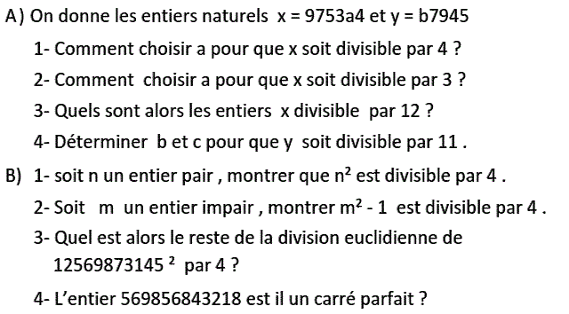Arithmetique: Exercice 43