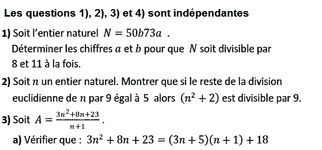 Arithmetique: Exercice 56