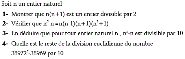 Arithmetique: Exercice 42