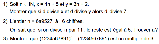 Arithmetique: Exercice 22