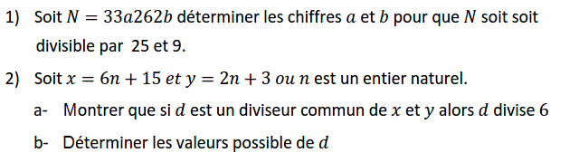Arithmetique: Exercice 11