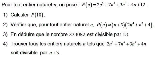 Arithmetique: Exercice 24