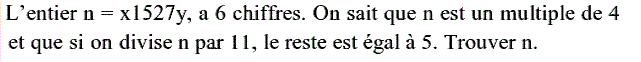 Arithmetique: Exercice 3