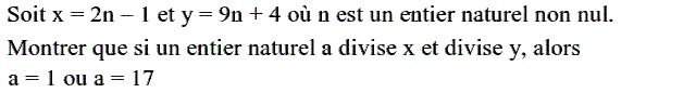 Arithmetique: Exercice 2