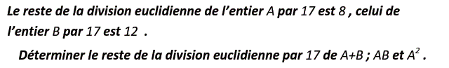 Arithmetique: Exercice 8