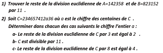 Arithmetique: Exercice 28