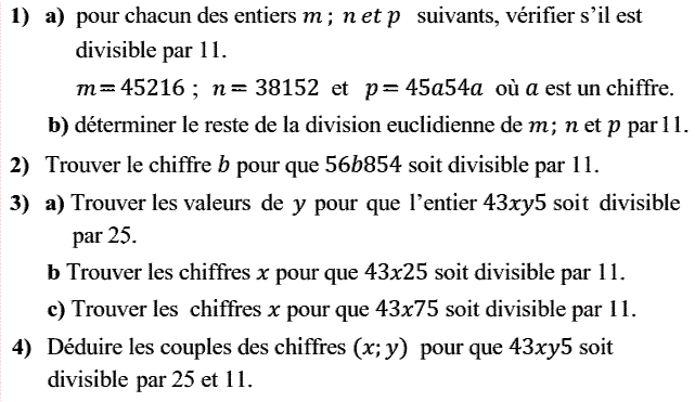 Arithmetique: Exercice 47