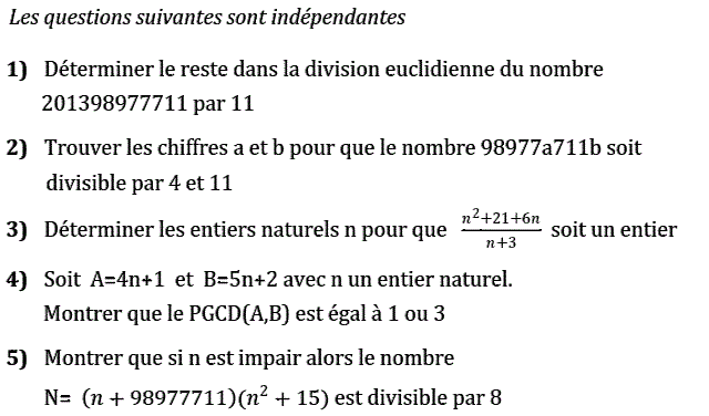 Arithmetique: Exercice 21