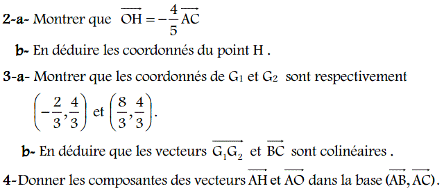 Barycentre: Exercice 111