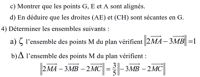 Barycentre: Exercice 86