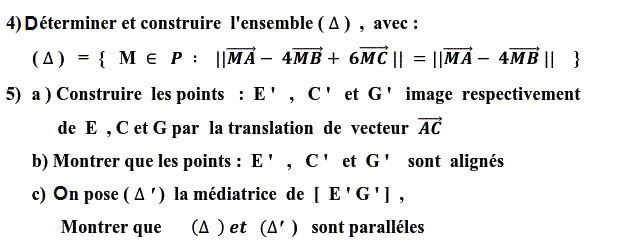 Barycentre: Exercice 95