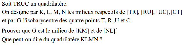 Barycentre: Exercice 10
