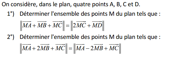 Barycentre: Exercice 41