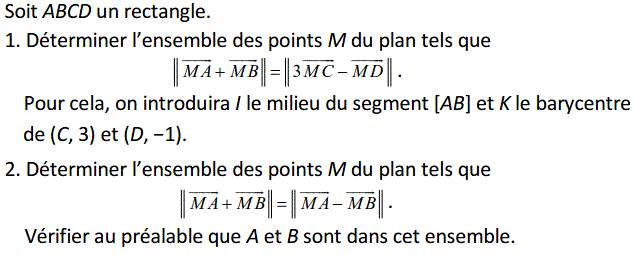 Barycentre: Exercice 67