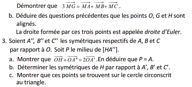 Barycentre: Exercice 109