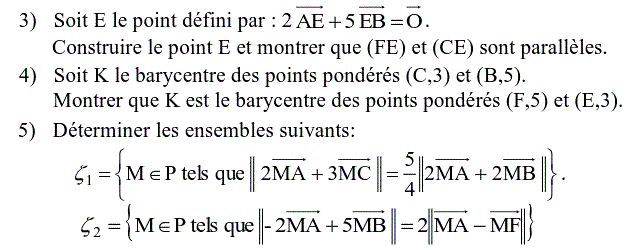 Barycentre: Exercice 84
