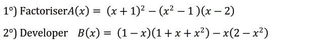 Calcul dans IR: Exercice 1