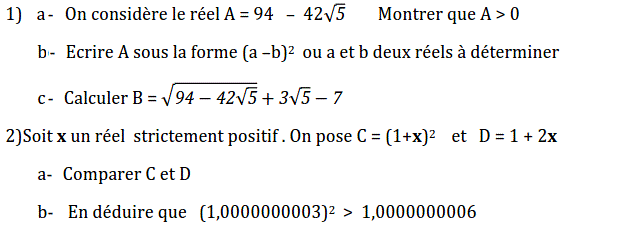 Calcul dans IR: Exercice 36