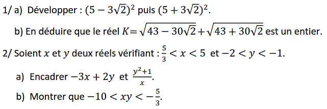 Calcul dans IR: Exercice 38