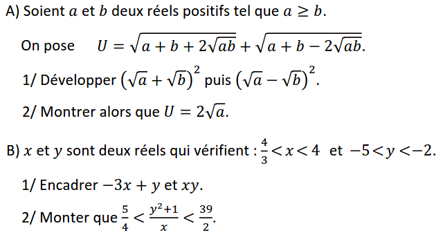 Calcul dans IR: Exercice 68
