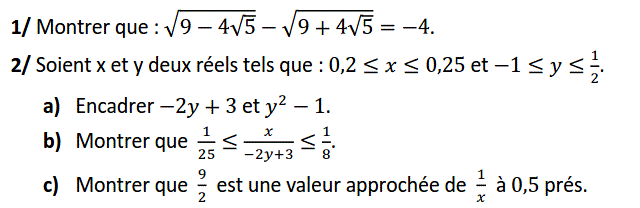 Calcul dans IR: Exercice 40