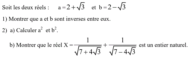 Calcul dans IR: Exercice 17