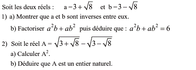 Calcul dans IR: Exercice 27