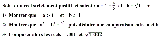Calcul dans IR: Exercice 16