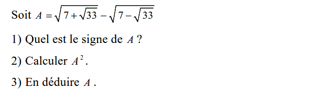 Calcul dans IR: Exercice 7