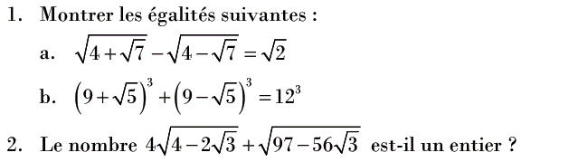 Calcul dans IR: Exercice 25
