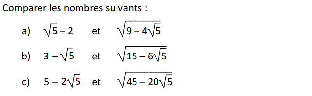 Calcul dans IR: Exercice 2