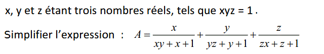 Calcul dans IR: Exercice 45