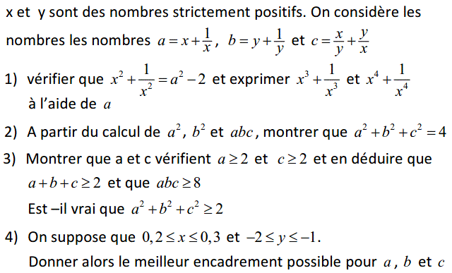 Calcul dans IR: Exercice 71