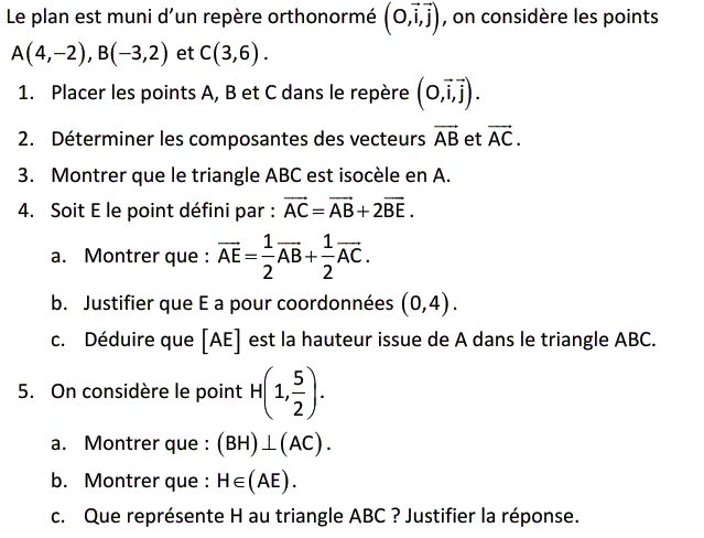 Calcul vectoriel: Exercice 80