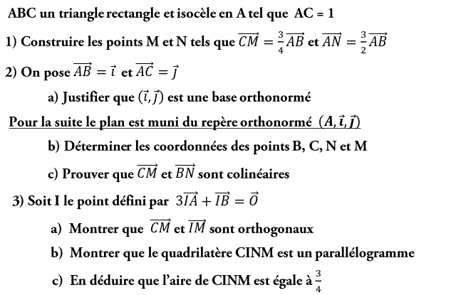 Calcul vectoriel: Exercice 67