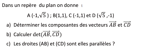 Calcul vectoriel: Exercice 12