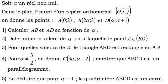 Calcul vectoriel: Exercice 55