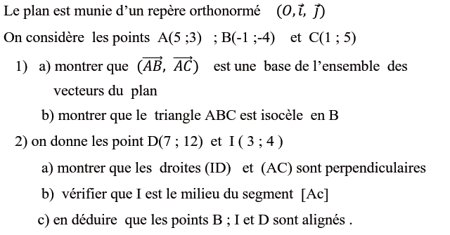 Calcul vectoriel: Exercice 56