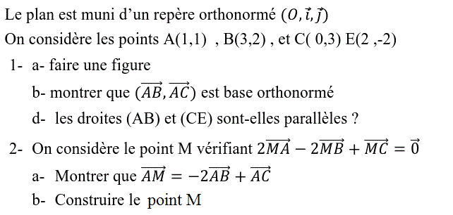 Calcul vectoriel: Exercice 30