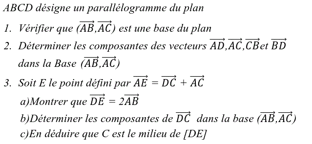 Calcul vectoriel: Exercice 36