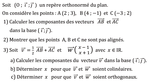 Calcul vectoriel: Exercice 60