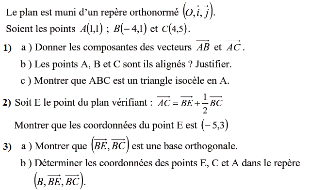 Calcul vectoriel: Exercice 59