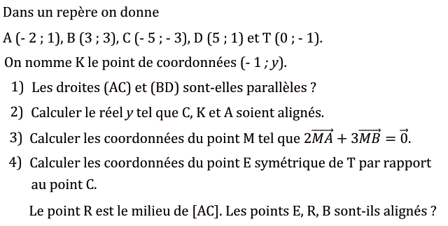 Calcul vectoriel: Exercice 58