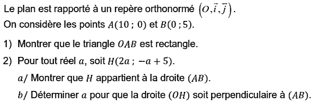 Calcul vectoriel: Exercice 82