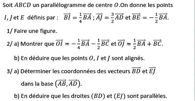 Calcul vectoriel: Exercice 42